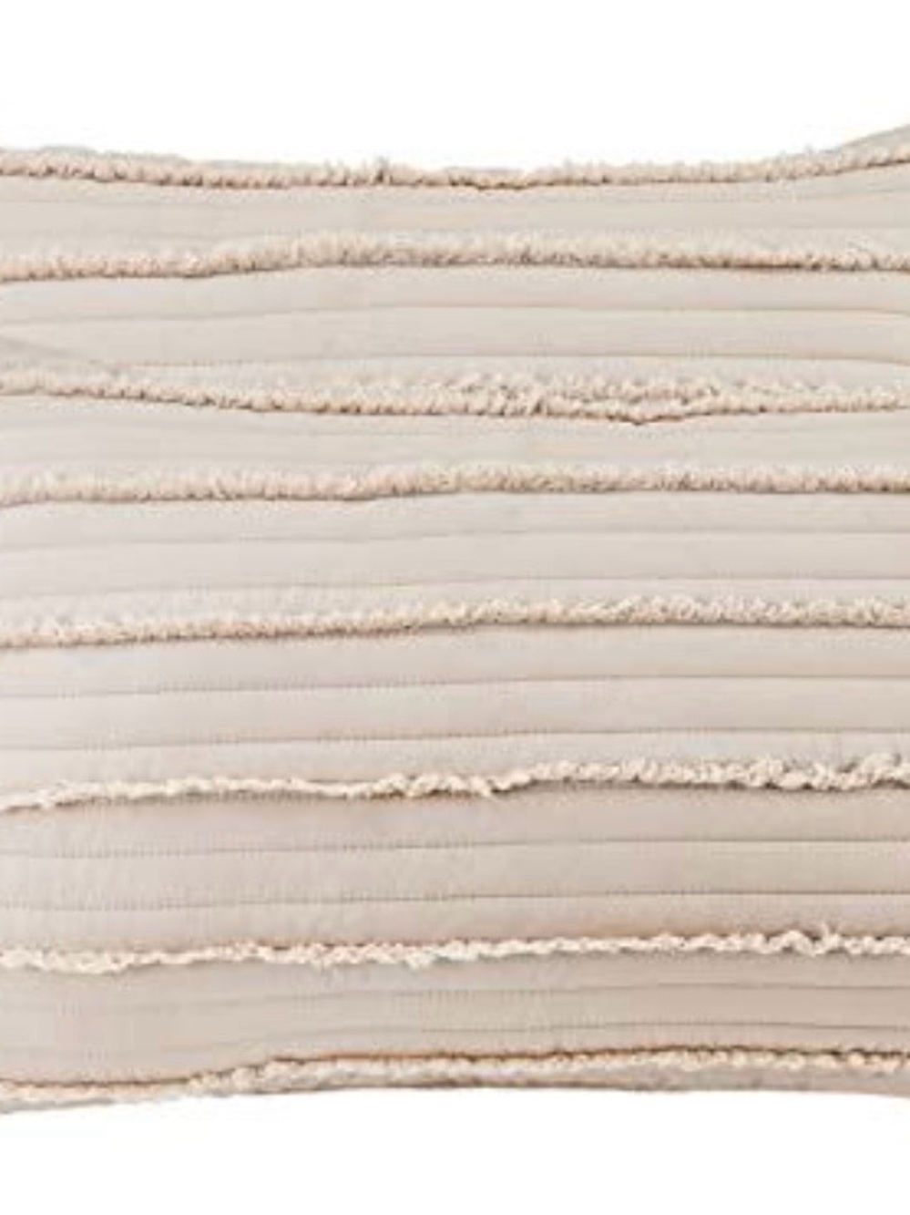 Beige Ruched Decorative Pillow - Home Bedding
